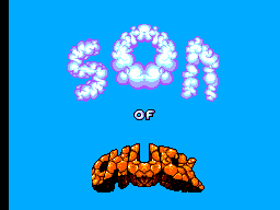 Chuck Rock II Son of Chuck title screen for Sega Master System
